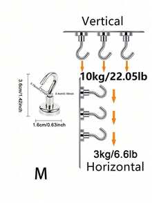 Multifunctional Magnetic Hooks-No Drilling Required, Space-Saving For Office Workers, Minimalist Design To Securely Hold Keys And Cables On Metal Cabinets-Kitchen Storage Organizer, Travel Essentials, Kitchen, Bathroom, Home, Room, Kitchen Decor - Multicolor - View 8