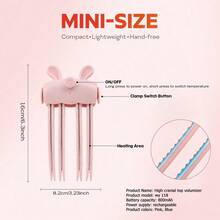 Electric Hair Clip, Heated Root Volumizing Clip, Wireless Heated Root Lifting Clip, Electric Root Lifting Comb, Adjustable Temperature, Portable Women's Travel Styling Tool - View 7