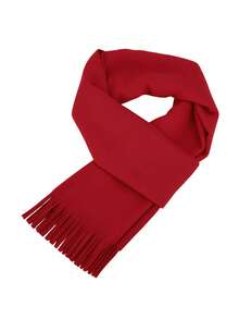 1pc/2pcs/3pcs Women's Autumn/Winter Solid Color Faux Cashmere Long Tassel Scarf, Soft Skin-Friendly Thickened Warm Oversized Shawl, Multi-Color Options, Outdoor Windproof Cold-Resistant Versatile Coat Neck Warmer - Multicolor - View 22
