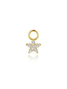 1pc DIY 925 Silver Dangle Gemstone Pendant Dainty Cartilage Helix Earlobe Piercing Attachment Hoop Tragus Charm,Daith Helix Rook Belly Ring Charm - Gold - View 26