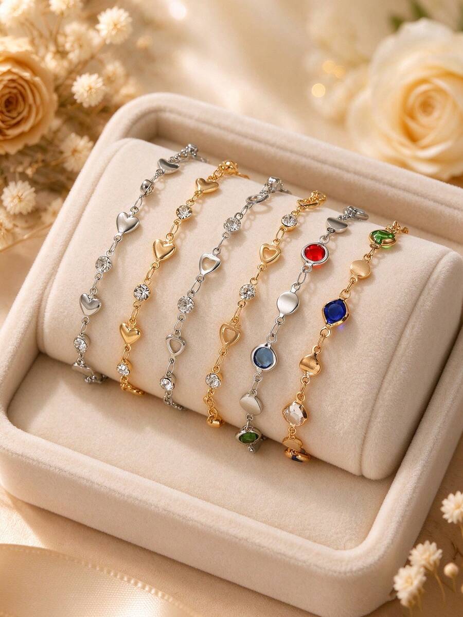 Fashion Sweet Style Multi-Color Crystal Glass Rhinestone Bracelet ...