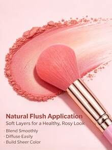 Pink Blush Brush Soft Fluffy Powder Brush Highlighter Brush Face Makeup Brush Strong Pickup Power Non-Irritating Beginner Makeup Tool - Pink - View 6