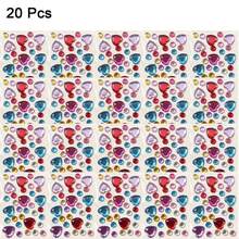 Self‑Adhesive Rhinestone DIY Stickers, Colorful Acrylic Gem Glitter Stickers, Moon Star Diamond Gems, For Kids Craft, Scrapbooki - one-size - View 9