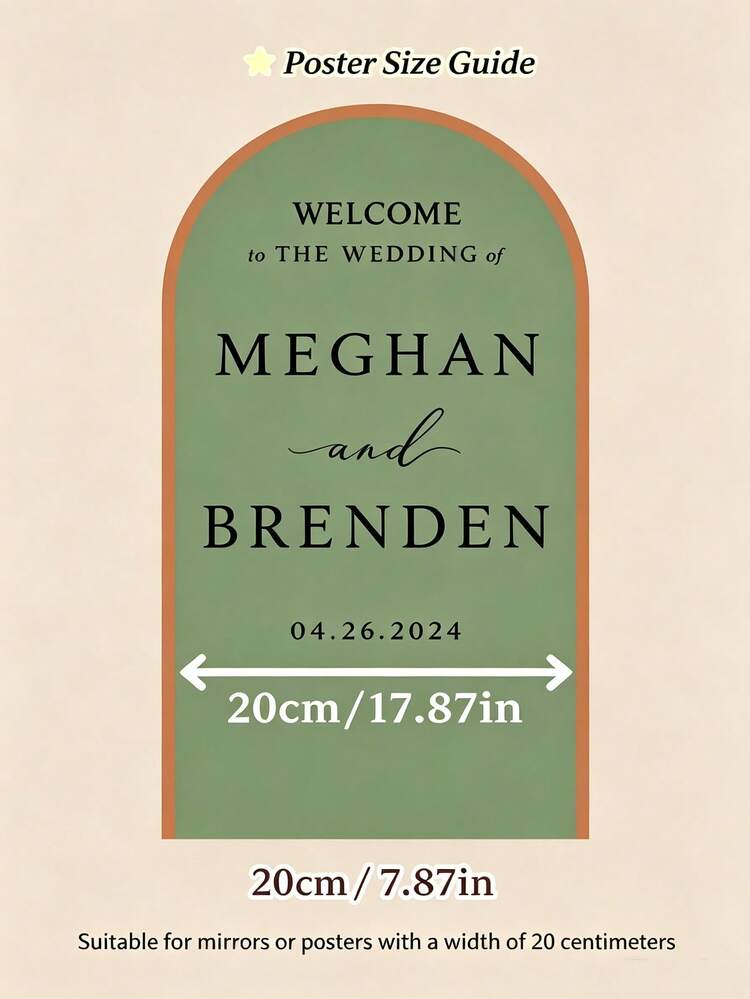 Customizable Wedding Mirror Stickers - Personalized Date And Name, Elegant White Wedding Stickers, Suitable For Bridal Shower, Birthday, Housewarming - High Quality Paper, Wedding Decoration, Mirror Shape Design, Suitable For Valentine's Day, Wedding Events And Party Supplies High Quality Printing - Multicolor - View 10