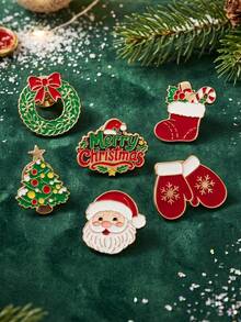 5 Sets 6 PCS Christmas Pins Xmas Accessories - A - View 16