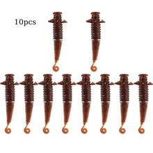 10pcs/Pack Soft Plastic Grub Soft Plastic Worm Easy To Use Bass Fishing Stick Bait Lures - Multicolor - View 12