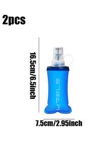 WRELS 1pc/2pcs 150/250/500ML Lightweight Collapsible Squeeze Water Bottle, Suitable For Marathon Sports, Made With Heat-Press Technology, Odorless Cold Water Bottle - Multicolor - View 22