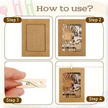 30pcs Kraft Paper Photo Frames, Hanging Photo Display Frames, Suitable For 4x6 Inch Photo Frames, Suitable For Home Wall Decor, School And Office Decoration - Regular Model - View 4