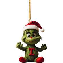 The Grinch 1pc Acrylic Letter Ornament, Christmas Decoration, Christmas Tree Hanging Decor, Holiday Hanging Ornament - Multicolor - View 14