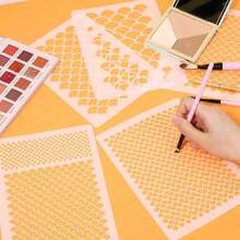 5/1pc (Random Style) Mermaid Scale Stencil, Mermaid Makeup Template, Reusable Fish Scale Pattern, Large Plastic Scale Wall Stencil, Suitable For Face And Body Painting - White - View 3