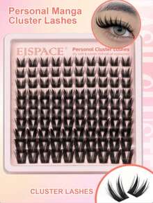 100pcs False Eyelash Clusters, Thin And Lightweight, 10-18mm Length, Cartoon Style, Natural And Voluminous, DIY Single Cluster False Eyelashes, Soft And Delicate Eyelash Band, Easy To Apply At Home, Gift For Women And Girls - D - View 2
