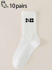 1/3/5/10 Pairs Of Men's Mid-Calf Crew Socks,Breathable,Moisture-Wicking,Soft,All Season Comfort For Sports/Daily/Casual - Multicolor - View 16