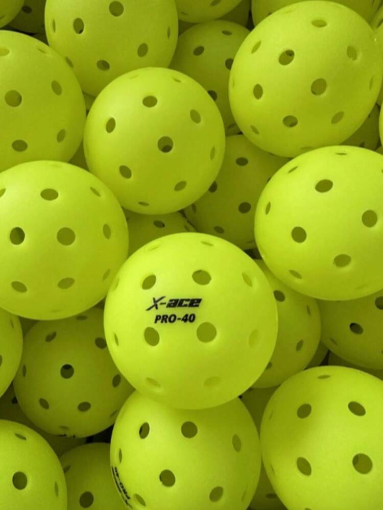 6顆 Franklin X-40 74MM 匹克球，不含網袋，USAPA 認證，適用於賽事比賽，耐用，室內外皆可使用 - 彩色 - 查看 3