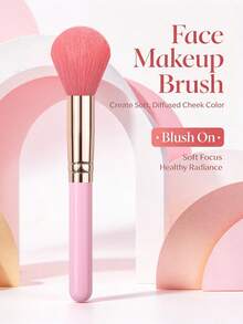 Pink Blush Brush Soft Fluffy Powder Brush Highlighter Brush Face Makeup Brush Strong Pickup Power Non-Irritating Beginner Makeup Tool - Pink - View 3