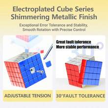 Mirror Reflective Speed Cube 2x2x2 3x3x3 4x4x4 5x5x5 Pyramid Phantom Stickerless Cube, 3D Puzzle Cube, Personalized Shiny Cube Puzzle Children's Gift - Multicolor - View 5