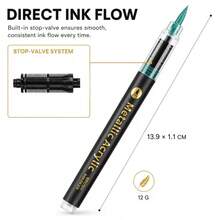 24/36/48 Colors Metallic Markers Set, Suitable For Glass Cups, Stone Painting, Black Paper Writing, Greeting Card Making, Scrapbooking & DIY Photo Albums - Direct-flow Metal Marker - View 7