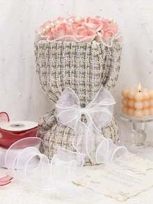 1 Roll Of Ribbon 9 Meters Wired Edge Ribbon Fresh Flower Art Packaging Bow Gift Packaging Wedding Festival Party Decoration - Multiple Styles - View 4