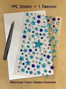 1 buah Set Stiker Rhinestone 3D Warna-warni dengan Pinset, Stiker Permata Bulat Bintang Hati Warna-warni, Stiker Rhinestone Akrilik Perekat Diri 3D, Stiker Dekorasi Gelas Air, Tersedia Berbagai Gaya, Cocok untuk Casing Ponsel, Gelas, Kamera, Casing Earphone, Earphone, Gantungan Kunci, Stiker Kreatif Dekorasi Gelas Air - Satu-Ukuran - View 18