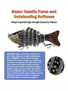 GOTURE Multi-Jointed All Water Layers Lures Kit - Lifelike Hard Baits For Freshwater And Saltwater Bass, Trout, And Walleye 15g/0.53oz - Multicolor - View 5