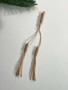 1pc/10pcs Handmade Woven Prayer Beads Pendant, Handmade Woven Vajra Knot Accessory, Ramadan Prayer Beads DIY Decorative Rope, Phone Bag Chain DIY Pendant, Wide Application, Multiple Colors Available - Multicolor - View 11