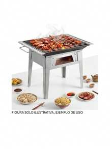 Asador Rectangular chico 32 X 45cm Desmontable Apto P/mesa hecho de lamina - Tipo de Enchufe A Japonés (100V) - Ver 5