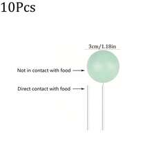 10pcs/20pcs 2cm/2.5cm/3cm/4cm Light Green Pearl Ball Cake Decoration Inserts, Multi-Size DIY Cake Decor Balls For Wedding, Birthday, Anniversary Party Cake Decoration Supplies - Green - View 9