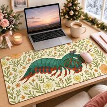 1pc Vintage Mantis Shrimp Floral Desk Mat, Multi-Purpose Makeup Nail Art Table Pad, Large Non Slip Desktop Protector S/M/L/XL - View 10