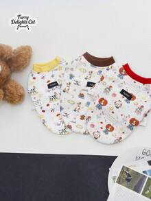 Autumn/Winter Dralon Warm Pet Base Layer, Soft Elastic Warm Dog & Cat Inner Layer, Home Indoor Daily Wear Pet Layering Top, Suitable For Chihuahua, Yorkshire Terrier, Maltese, Small Dogs And Cats - Multicolor - View 11