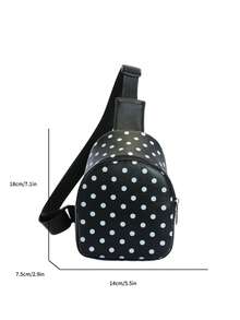 Kids Cute Polka Dot Chest Bag, Unisex Casual Mini Crossbody Bag, Lightweight Shoulder Bag For Travel - A - View 2