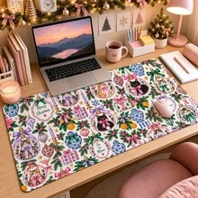1pc Christmas Cute Cat Print Desk Mat, Multi-Purpose Makeup Nail Art Table Pad, Large Non Slip Desktop Protector S/M/L/XL - View 21