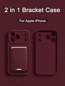 VOUVI 全機身保護純色錢包卡夾手機殼，相容 iPhone 17 16 15 14 13 12 11 18 Pro Max，極簡防護套，相容 Apple 17e 16e 14 15 Plus Air，手機配件 - 墨綠色 - 查看 5