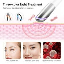Hailicare Electric Eye Massager With Blue Light And High-Frequency Vibration, Portable Eye Care Device For Eye Massage, Skincare Product Infusion And Daily Beauty Care - White - View 3