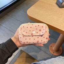 1pc Cute Quilted Small Coin Purse Mini Zipper Card Holder Wallet Portable Lipstick Earphone Storage Pouch Zipper Makeup Bag For Girl Travel Daily Use - Multicolor - View 18