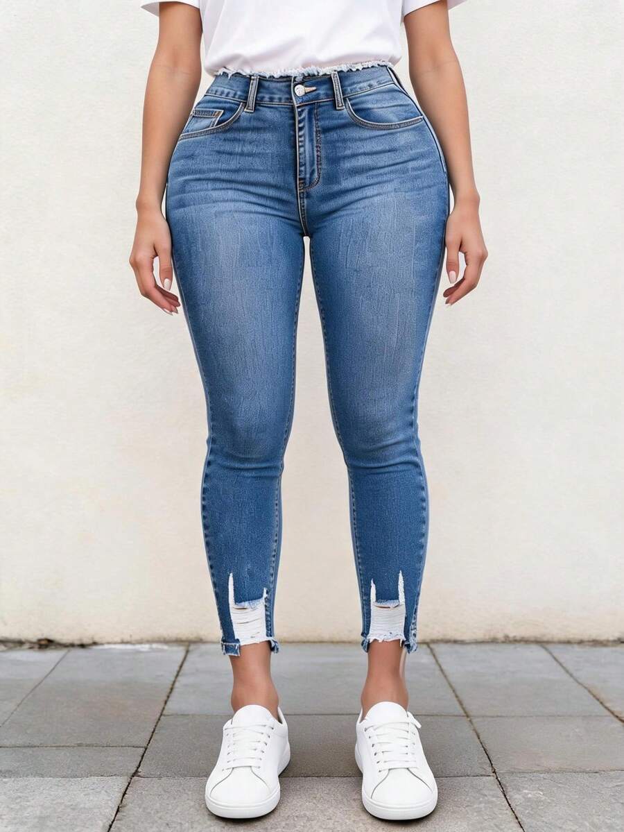 Women Jeans - Blue - View 1
