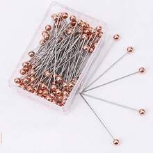 100pcs Stainless Steel Straight Pins, Faux Pearl Pins, Sewing Pins, Suitable For Garment Making, Jewelry DIY, Home Goods, Mother's Day Gift, Sewing - Multicolor - View 7