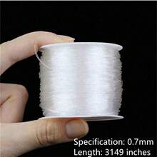 0.5-1.0mm Transparent Elastic Cord, Suitable For DIY Beading, Jewelry Making, Handmade Crafts - Perfect For Making Bracelets, Necklaces, Clay Beads, Crystal Beads And More - Soft - Multicolor - View 21