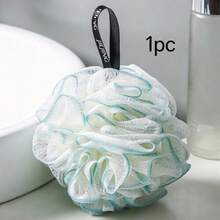 1pc Large Luxury 3-Color Floral Pattern Bath Sponge, Soft Cute Girl Shape Exfoliating Sponge, Bathtub Accessory, Exfoliating Scrub - Multicolor - View 9