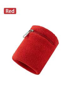 1PC Multi-Function Black Red Blue Zipper Wristband, Pocket Towel Wristband, Sports Wristband - Multicolor - View 13