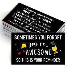10/50/100PCS Motivational Encouragement Cards, Mini Thank You Notes For Medical Professionals, Doctors, Nurses, Volunteers And Staff, With Heart And Trophy Design - Multicolor - View 7