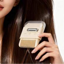 2-In-1 Multi-Function Bangs Comb For Girls, Split End & Flyaway Hair Trimming Comb, Hair Thinning Comb, Home Hair Cutting Tool For Trimming And Thinning - Multicolor - View 8