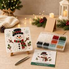 DIY Christmas Glass Mosaic Art Kit, Adult Red Cardinal Sea Glass Handmade Craft | Includes Colored Glass Pieces, Canvas And Tools, Relaxing Creative Activity, Great Gift Choice, DIY, Activity, Mosaic, Hobby, Christmas, Halloween - Multicolor - View 6
