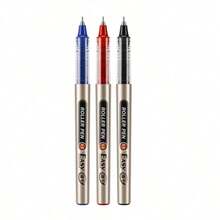 3 Colors Liquid Ink Neutral Pens, Quick Dry 0.5mm, Large Capacity, Student Writing And Exam Needle Tip Gel Pens - A - View 8