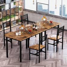 Desayunador, Desayunador 2 Personas, Comedor Pequeño, Comedores Pequeños, Juego Mesa Comedor Sillas, Juego de Mesa de Comedor para 2 Personas, Juego de Mesa de Cocina de 3 Piezas, Mesa de Desayuno con 2 Sillas de Madera, para Espacios Reducidos y Departamentos - Marrón - Ver 2