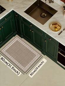 SANJIANGDI 1pc Deluxe Chain Frame Pattern Kitchen Mat, 3.5 Mm Soft Rubber That Absorbs Water And Is Easy To Clean. Suitable For Corridors, Bathrooms, Living Rooms, Outdoor Door Mats, And Toilets. Useable Throughout The Year And For Various Holidays. - Multicolor - View 12