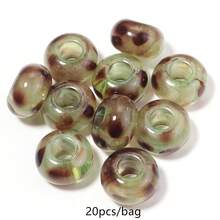 20pcs/Pack Manik-manik Transparan Berwarna-warni Motif Leopard dengan Lubang Besar Ukuran 14*8mm, Manik-manik Akrilik Motif Leopard Modis untuk Musim Gugur/Dingin, Gantungan Kunci Ponsel, dan Hiasan Tas Buatan Tangan DIY - Manik-manik berlubang besar bermotif macan tutul transparan - View 13