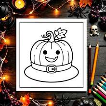 GDTME Halloween Bottle Gothic Style Coloring Book: Skull Jar Pumpkin Candle Halloween Cover, Bold Minimalist Line Thriller Holiday Pages, Suitable For Adult Coloring Hobby - JX-880-halloween Bottle - View 4