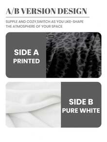 1pc Flannel Blanket, Single-Sided Printed, Solid Color Reverse Side, Soft & Lightweight, Cartoon Print, Home Essential, Perfect Birthday Gift, Comfortable & Warm, Easy Care, Black Leopard Pattern, Multi-Functional Blanket, Room Decor - Multicolor - View 4