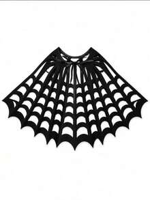 1pc Halloween Spider Web Cape, Dark Vampire Cloak, Horror Spider Cosplay Costume Accessory, Suitable For Halloween Party, Costume Ball, Haunted House Performance, Role Play, Trick Or Treat Events And Holiday Photography Props - Multicolor - View 6