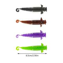 10pcs/Pack Soft Plastic Grub Soft Plastic Worm Easy To Use Bass Fishing Stick Bait Lures - Multicolor - View 5