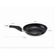 EliteHoff Marmoriserad Non-stick stekpanna, induktionskompatibel, mjukt handtag med nitade fästen, svart eller grå, 16–30 cm - Visa 4